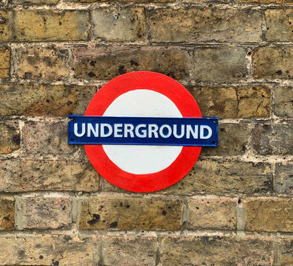 large London underground plaque
